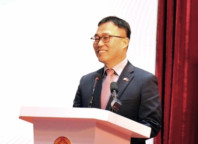 Choi youngsam, south korean ambassador to vietnam, at the conference on february 29, 2024. Photo by the general department of taxation